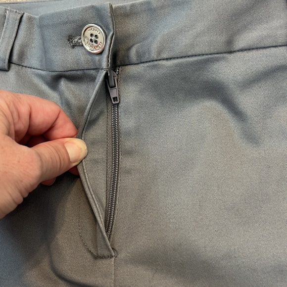 Michael Kors gray ankle dress pants with pockets and zipper single button zip 4 - Picture 7 of 10